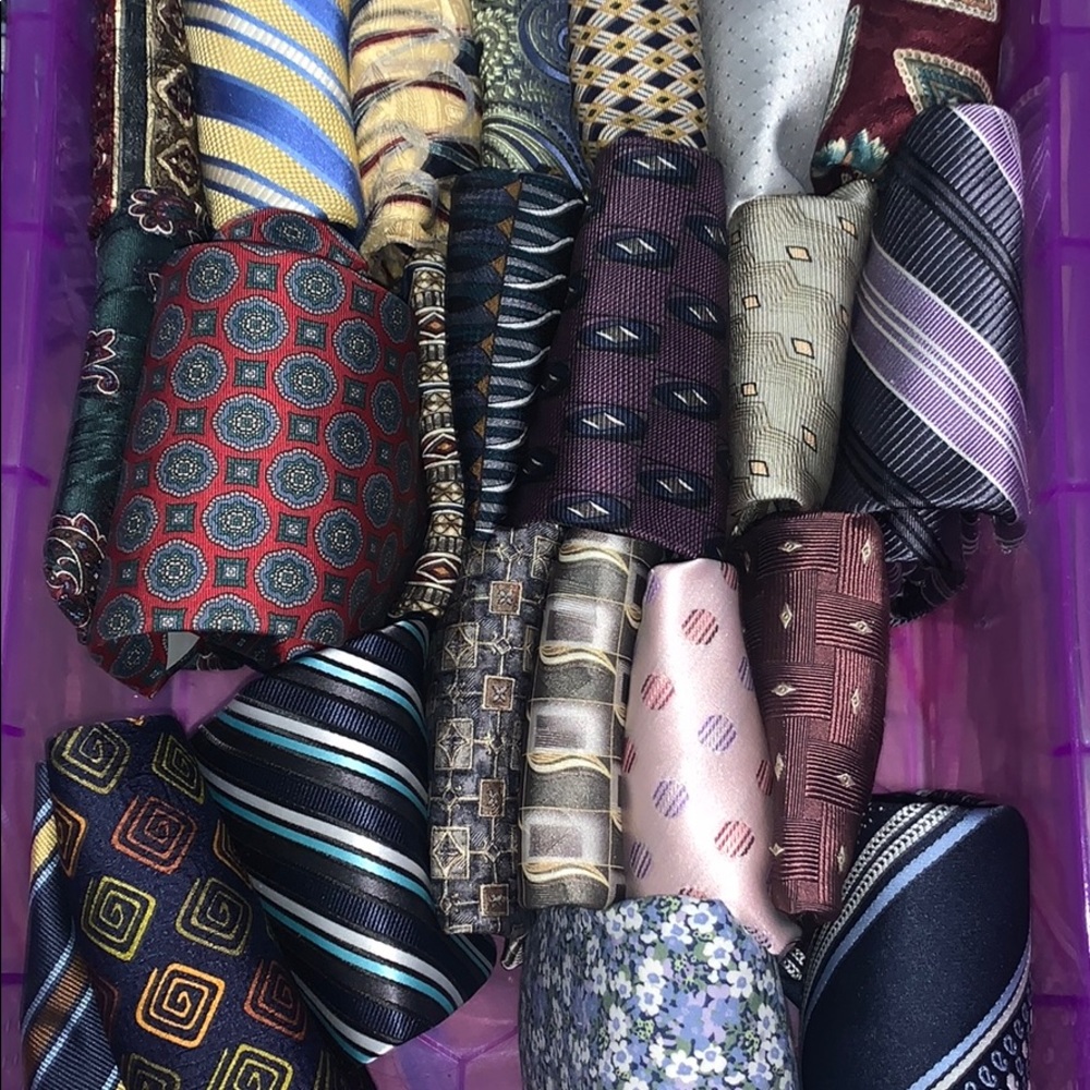 Bin of 23 neckties OFFER
